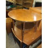 Round Oak Side Table 24 inches wide 17 1/2 tall