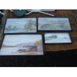 4 Watercolours ( largest 18 x 10 inches )