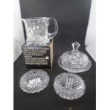 Dartington Limited edition 3513 Prince of Wales Investiture tankard, boxed plus crystal bon bon dish