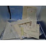 Collection of assorted vintage ephemera incl letters, invoices, cards etc
