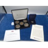 Alexander the Great Silver Tetradrachm plus the Five Penny Mintmark collection, both boxed with