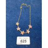 Star jewel gold plated necklace