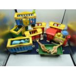 Fisher Price Circus Train & 7 Trucks , few animals and people