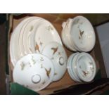 2 Boxes of Alfred Meakin Pheasant Design Part Dinner Service