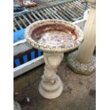 Concrete Pedestal Bird Bath 29 inches tall