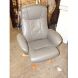 Swivel Armchair and Footstool with vibrate feature ( missing mains adapter )