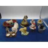 Collection of dog/puppy figurines to incl Regency Fine Art and Leonardo