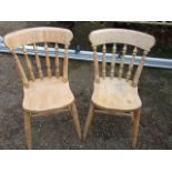 2 Spindle Back Kitchen Chairs and 2 others