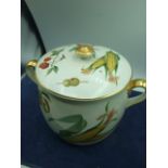 Royal Worcester Evesham Lidded Pot 7 inches tall