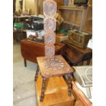 Oak Spinners Chair 33 inches tall seat area 12 x 11 inches