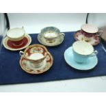 5 cabinet Cups & Saucers to include Royal Albert Lady Hamilton