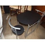 Oval Dining Table and 2 Chairs 53 x 80 cm 75 tall