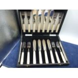 Box Plateware and Cased Fish Knives and Forks