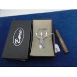 Cigar cutter stainless steel with cigar holder
