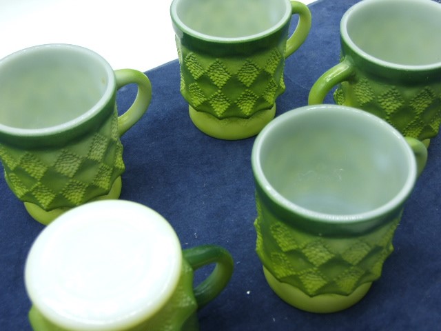 5 Retro Anchor Hocking Fou-King Pyrex Style Cups - Image 3 of 3