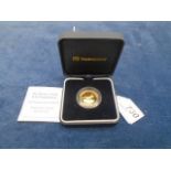 2008 History of the RAF Dambusters Guernsey gold proof £25 coin (7.98g), boxed with leaflet