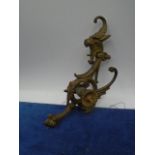 Brass dragon door knocker