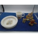 Wedgwood Beatrix Potter Peter Rabbit cup and bowl plus Lilliput Lane 'Wedding Bells' etc