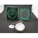 S Fisher Ltd 188 strand goliath pocket watch with green easel case