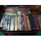 3 Boxes Videos, Cassette Tapes ,CDs and DVDs