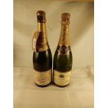 2 bottles in lot - 1 NV Veuve Clicquot Champagne, 1 NV Hubert de Claminger Champagne