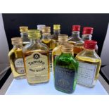 A collection of scotch whisky miniatures to include: Glen Calder; Highland Fusilier 8yr old; Glen