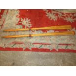 2 Wooden Oars 60 inches long