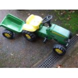 John Deere Pedal Tractor and Trailer