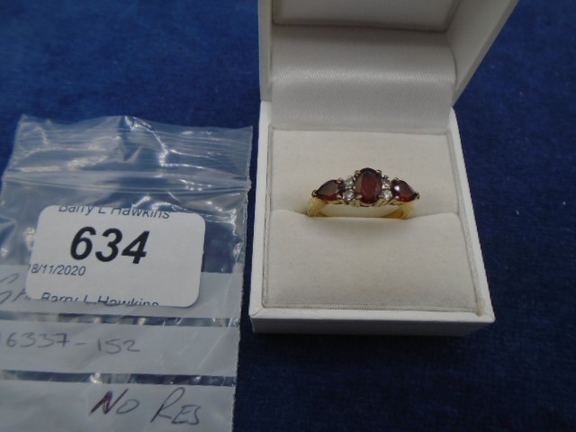 Garnet Cubic Zirconia (box not incl)