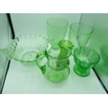 Qty of Assorted Glass ware and 2 paper weights