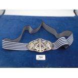 Joseph Rogers & Son silver (Sheffield 1922) belt buckle with Scottish thistle design