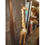 Wooden Giraffe 63 inches tall