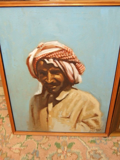 Oil on Board A George ? March 1977 41 x 55 cm and oil on canvas 40 x 50 cm - Image 2 of 7