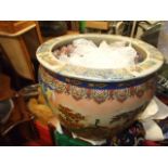 Large Oriental Pot 12 inches wide 10 tall