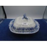 Adderley blue and white lidded tureen in the "shang" pattern
