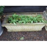 Rectangular Concrete Planter 36 x 13 inches 13 1/2 tall