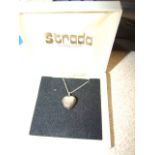 Silver Heart Shaped Locket ( holds 2 photos ) and sterling chain