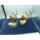 4 Beswick Deer ( 3 Stags perfect , Doe has small chip on ear )