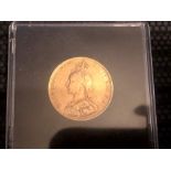 1889 Queen Victoria Jubilee Head Sovereign London Mint
