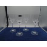 4x Villeroy & Boch Octavie design crystal wine glasses