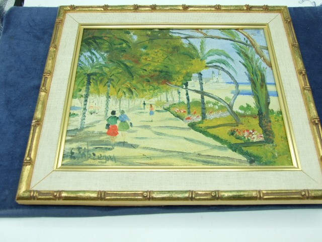 Signed Oil on Canvas 1950s ? 13 x 11.5 inches