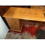 Pine Dressing Table 39 1/2 inches wide 18 1/2 deep 29 1/2 tall