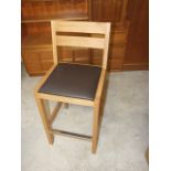 Sonoma Oak Bar Stool with waxed leather seat ( VAT will be added to hammer price )