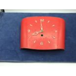 Retro Moulded Ply Wall Clock 9 x 7 inches