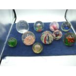 10 Paper Weights ( 8 glass 2 resin )