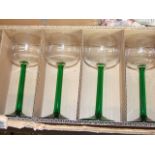 Box of Green Hock Glasses