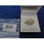 Silver Cubic Zirconia ring (box not incl)