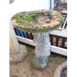 Concrete Tree Stump Bird Bath