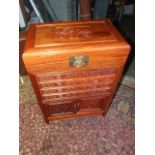 Oriental Camphor Wood Cutlery Cabinet with 4 Drawers and Cupboard