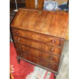 Antique Mahogany 4 Drawer Bureau 36 inches wide 45 1/2 tall 19 1/2 deep